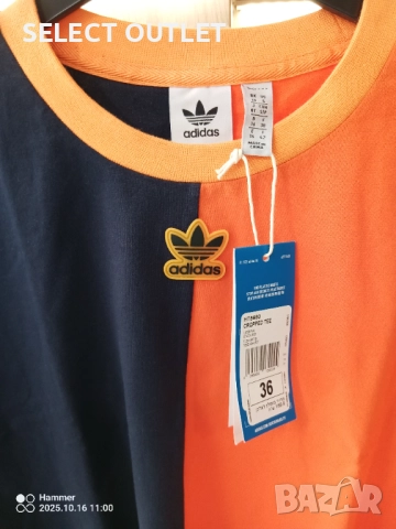 Тениска ТОП Adidas HT5980 CROPPED TEE, снимка 2 - Тениски - 52106129