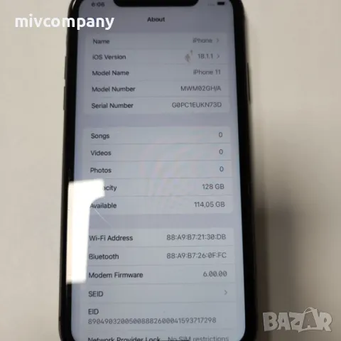 Iphone 11 128GB battery health 80%, снимка 5 - Apple iPhone - 48252106