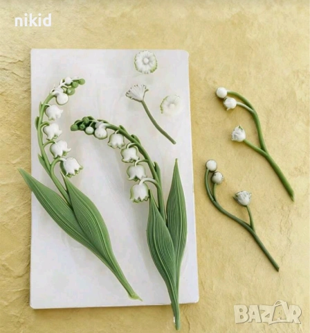 Грамадна Момина сълза и листа силиконов молд форма фондан шоколад гипс