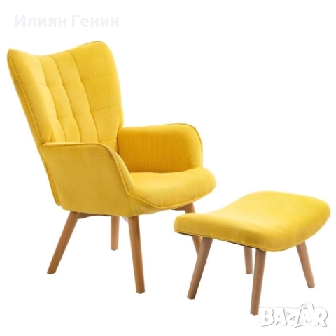 Фотьойл с табуретка, снимка 9 - Дивани и мека мебел - 52887961