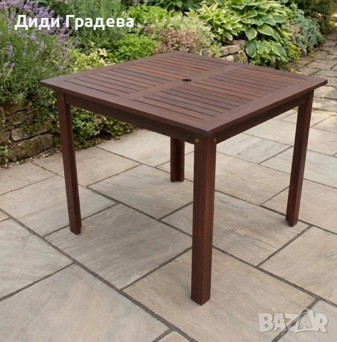 Градински комплект Tirora Muhler Meranti - 5 части, дърво, снимка 2 - Градински мебели, декорация  - 54119005