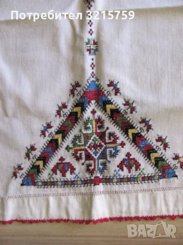 Каре, покривка, бродерия ,фолк мотиви , 90х 34см., снимка 3 - Антикварни и старинни предмети - 50324402