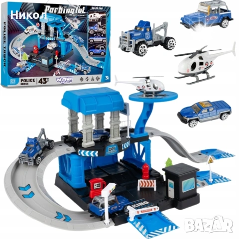 Полицейски паркинг на два етажа и 3 машини, снимка 5 - Коли, камиони, мотори, писти - 53844074