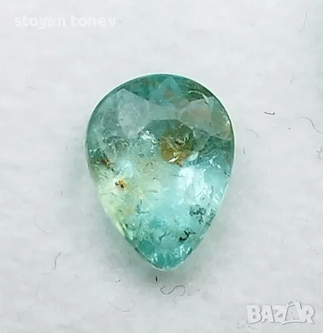 Зелено син Параиба турмалин с форма круша - 0.78кт.! Сертифициран! Нов!, снимка 14 - Бижутерийни комплекти - 49935342