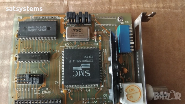ARCnet LI-020 SMC COM90C65LJ 8-bit ISA Network Adapter Card, снимка 7 - Мрежови адаптери - 53763770