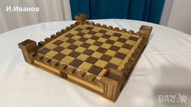 Шах дървен, ръчна изработка (Обновена с допълнение), снимка 6 - Шах и табла - 45557842