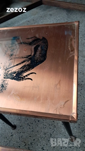 Маси комплект 3 бр.медни, снимка 7 - Маси - 53034375