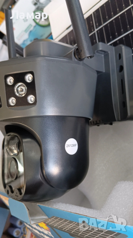 Двойна соларна безжична въртяща камера ICsee 4G 2x12MP работи с СИМ SIM карта мобилни данни , снимка 3 - Други - 53816335