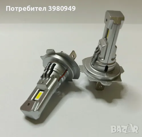 Нови mini H7 LED / мини ЛЕД диодни крушки с canbus и вентилатор 6500K, 100W, снимка 3 - Аксесоари и консумативи - 49304577