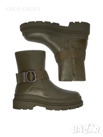 G-Star Raw Боти цвят Каки, снимка 4 - Дамски боти - 52720023