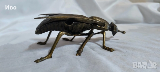 Голяма антикварна месингова муха , снимка 11 - Антикварни и старинни предмети - 53052851