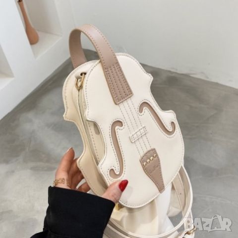 Дамска чанта раница White Violin, снимка 1