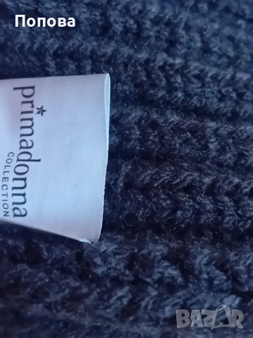 Уникална италианска шапка с понпон естествен косъм бляскав ефект, снимка 5 - Шапки - 52231117