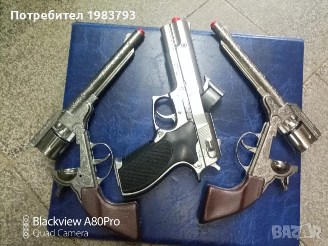 Три чисто нови метални капсули детски пистолетчета., снимка 9 - Ловно оръжие - 51181810