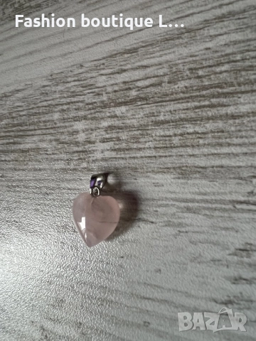 Висулка за колие розово кварцово сърце 🩷, снимка 3 - Други - 52412488