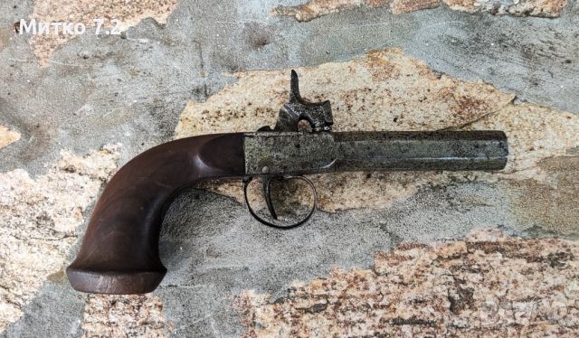 Стар капсулен пистолет , снимка 1 - Антикварни и старинни предмети - 46140998