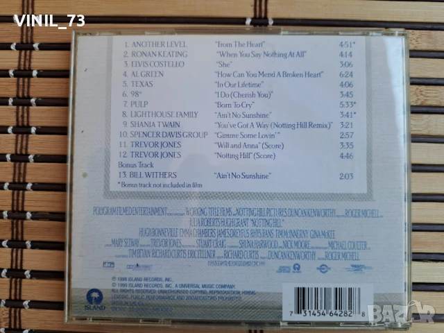 Notting Hill (Music From The Motion Picture), снимка 3 - CD дискове - 50782385