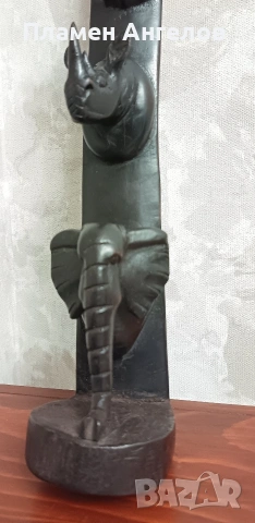 Африканска дърворезба, скулптора, сувенир, пано, тотем. , снимка 3 - Картини - 53179829