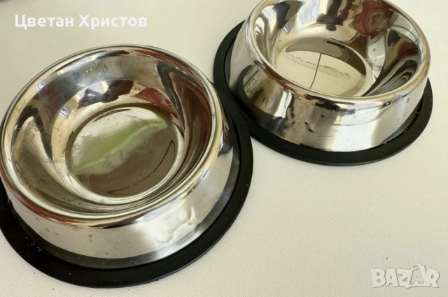 Неръждаеми купи за храна - куче, котка 2бр