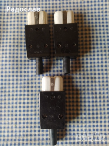 Български стар електрически  щекер / щепсел за скара , снимка 2 - Други стоки за дома - 51867938