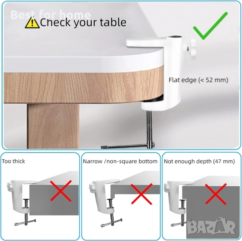 LED лампа с лупа Beyamz, метално въртящо се рамо, светлини в 3 цвята и леща с 5 диоптъра, снимка 5 - Лед осветление - 52926225