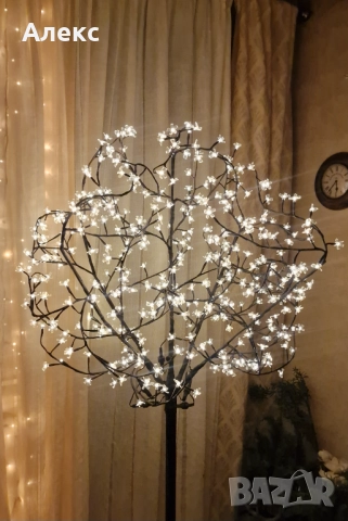 Намаление! Коледно външно дърво, 400бр. лампички с цветенца– 2м, снимка 7 - Външни лампи - 48091384