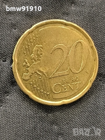 20 евроцента Ейре, снимка 2 - Нумизматика и бонистика - 54013608