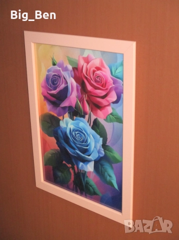 Картина - Три Рози, снимка 2 - Картини - 52498226