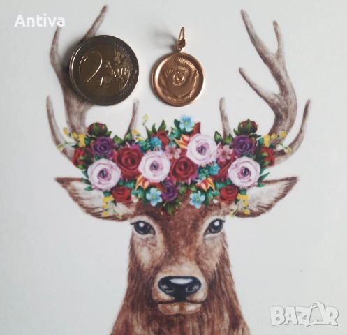 Съветска златна висулка, снимка 4 - Колиета, медальони, синджири - 53948379