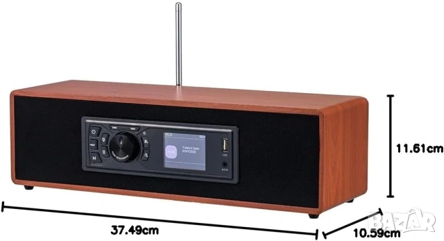 AOVOTO DAB+/FM Радио с Bluetooth, Цветен Дисплей и Дистанционно, снимка 10 - Bluetooth тонколони - 53383866