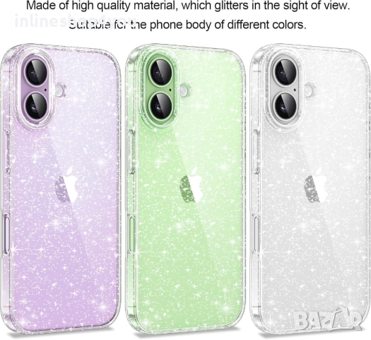 Блестящ Кейс Glitter Case за Apple iPhone 17, снимка 4 - Калъфи, кейсове - 51855278
