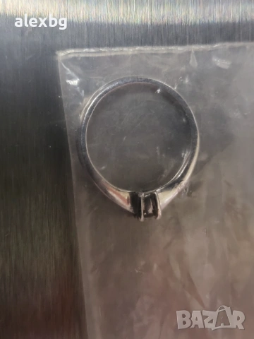 Пръстен бяло злато 2g с 0.18ct диамант VSS, снимка 6 - Пръстени - 53440520
