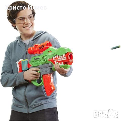 NERF DINOSQUAD Моторизиран бластер REX-RAMPAGE с 20 стрели, снимка 4 - Други - 45319729