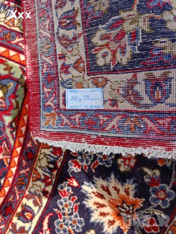 Ръчно тъкан вълнен персийски килим.Произход Иран., снимка 4 - Килими - 45493145