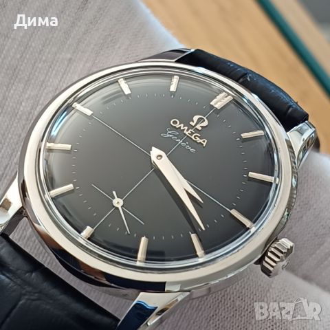 Omega Genève Cross Hair, Малки секунди, Черен Циферблат, Кал. 268, снимка 6 - Мъжки - 46569273