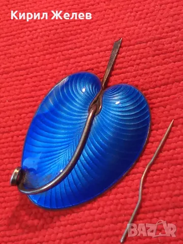 DEL METALL 925 S STERLING NORWAY ВИНТИДЖ ЕМАЙЛИРАНА СРЕБЪРНА БРОШКА СРЕБРО 925 АВТОРСКА СТАРА 49316, снимка 15 - Антикварни и старинни предмети - 48481217