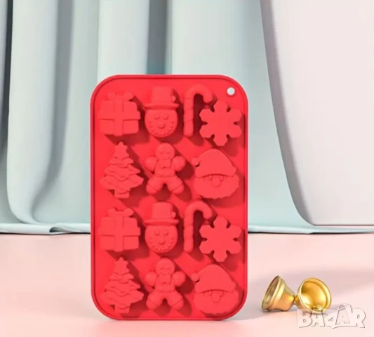 Молд Коледа два размера, три цвята , снимка 2 - Форми - 50868906