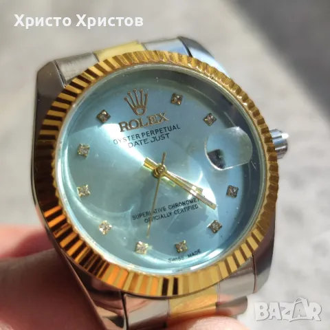 Дамски луксозни часовници 6 цвята Rolex Oyster Perpetual Datejust bicolour , снимка 4 - Дамски - 46997682