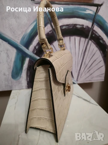 VERA "Fage" - Луксозна Италианска Чанта от Естествена Кожа, снимка 5 - Чанти - 50760259