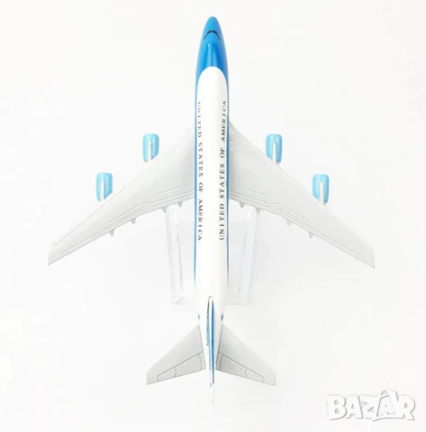Boeing 747 самолет модел макет United States of America USA, снимка 5 - Коли, камиони, мотори, писти - 50937906
