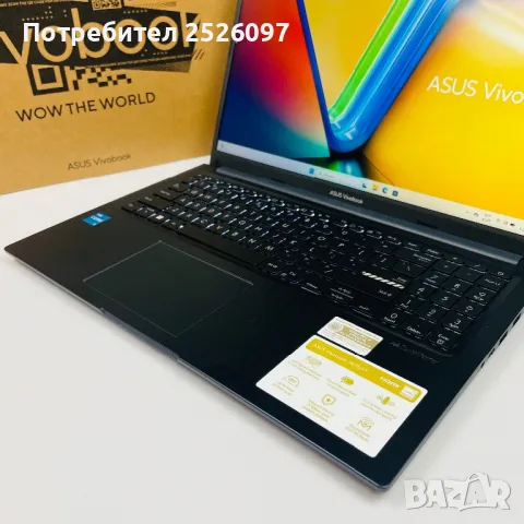 НОВ ASUS VivoBook 15/FHD IPS/i3-1215U/8GB RAM/512GB NVMe/Подсветка, снимка 4 - Лаптопи за работа - 48581297