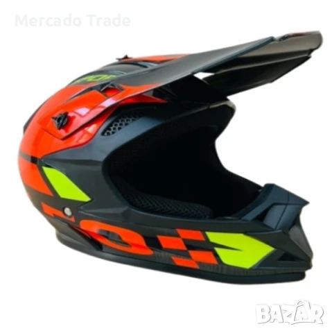 Кросова каска, За мотор, Атв и велосипед, S и M размер, Черен-оранжев, снимка 3 - Аксесоари и консумативи - 50578080