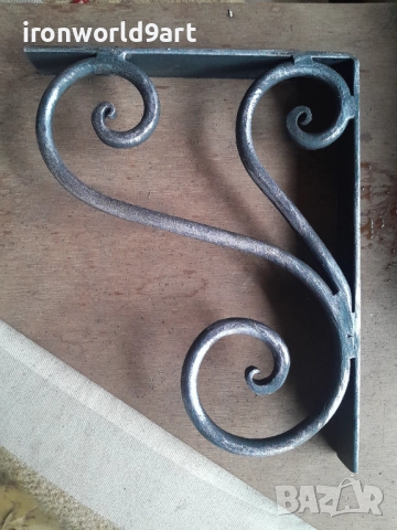 Конзоли , рафтодържачи стойки и ъгли за рафтове и етажерки от ковано желязо, снимка 2 - Други стоки за дома - 52475341