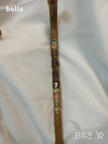 Автентични тиролски алпийски бастуни с колекционерски плакети, снимка 11 - Антикварни и старинни предмети - 53656824