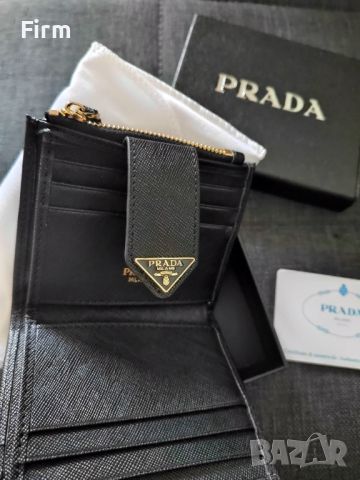 Prada прада унисекс портфейл мъжко портфейл дамски портфейл, снимка 2 - Чанти - 46323378