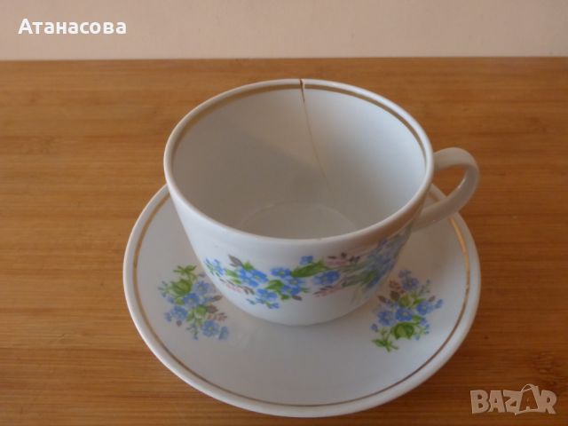 Руски порцеланов сервиз за кафе чай Вербилки 1970 г, снимка 12 - Сервизи - 45869985