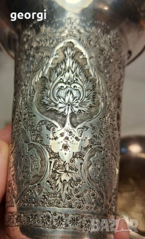 стара сребърна чаша, снимка 6 - Антикварни и старинни предмети - 53088423