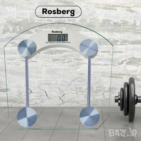 Кантар за тегло дигитален Rosberg, батерия, LCDекран, 180кг, 2 ГОДИНИ ГАРАНЦИЯ, снимка 9 - Електронни везни - 53850143