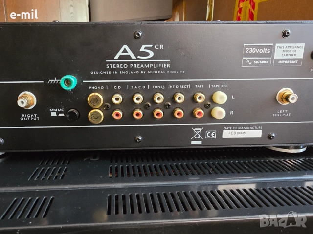 Musical Fidelity A5cr Pre – Dual Mono предусилвател, снимка 7 - Ресийвъри, усилватели, смесителни пултове - 54174551