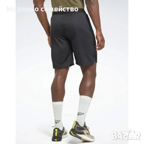 Мъжки къси панталони reebok workout ready knit shorts black   l, снимка 2 - Други - 46709527